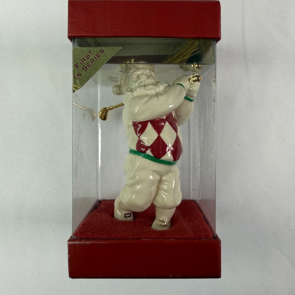 Lenox Golfing Santa First in Series Porcelain Christmas Ornament 6091938 Boxed
